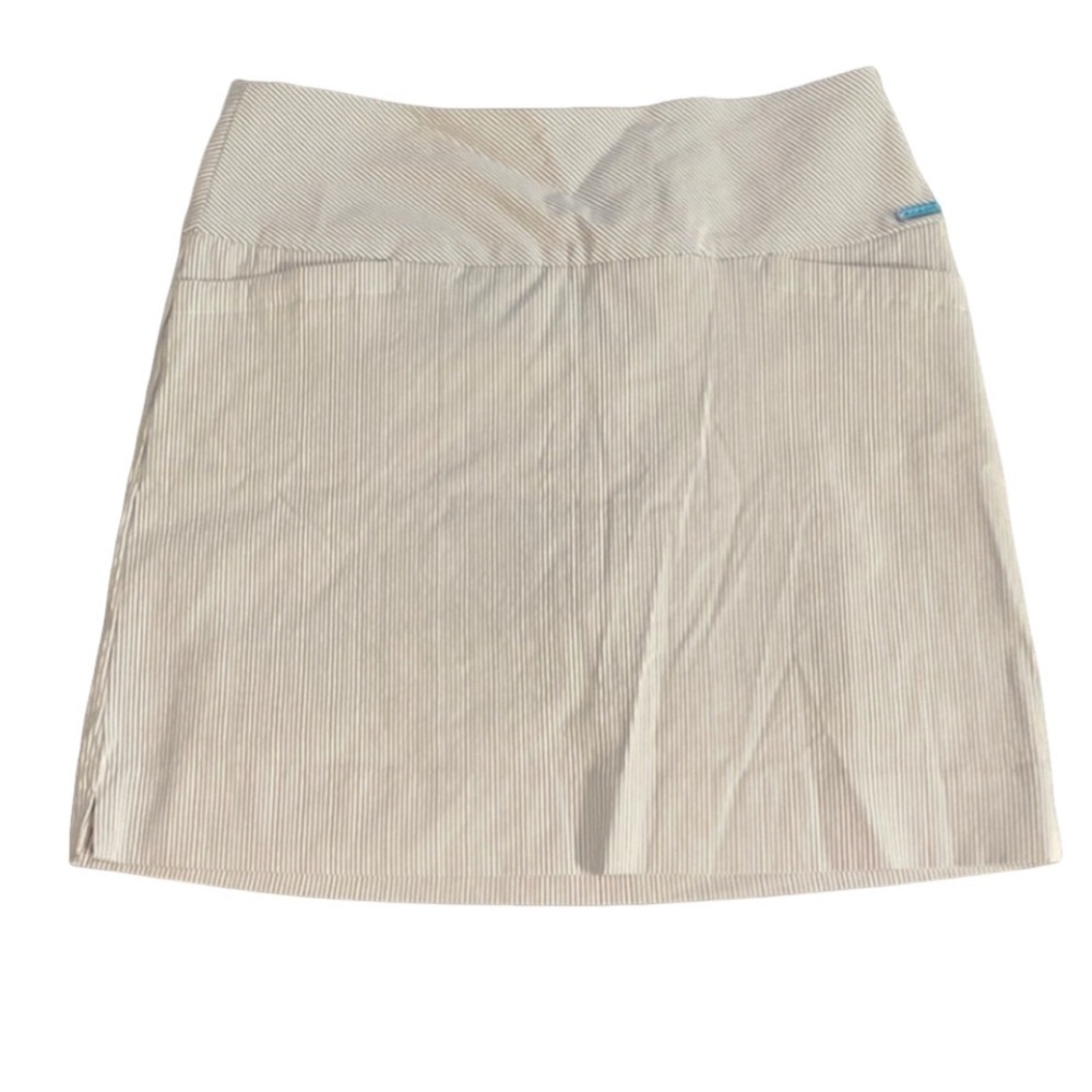 S.C.& CO. Skort. Light blue/white striped. Size L. Excellent condition.
